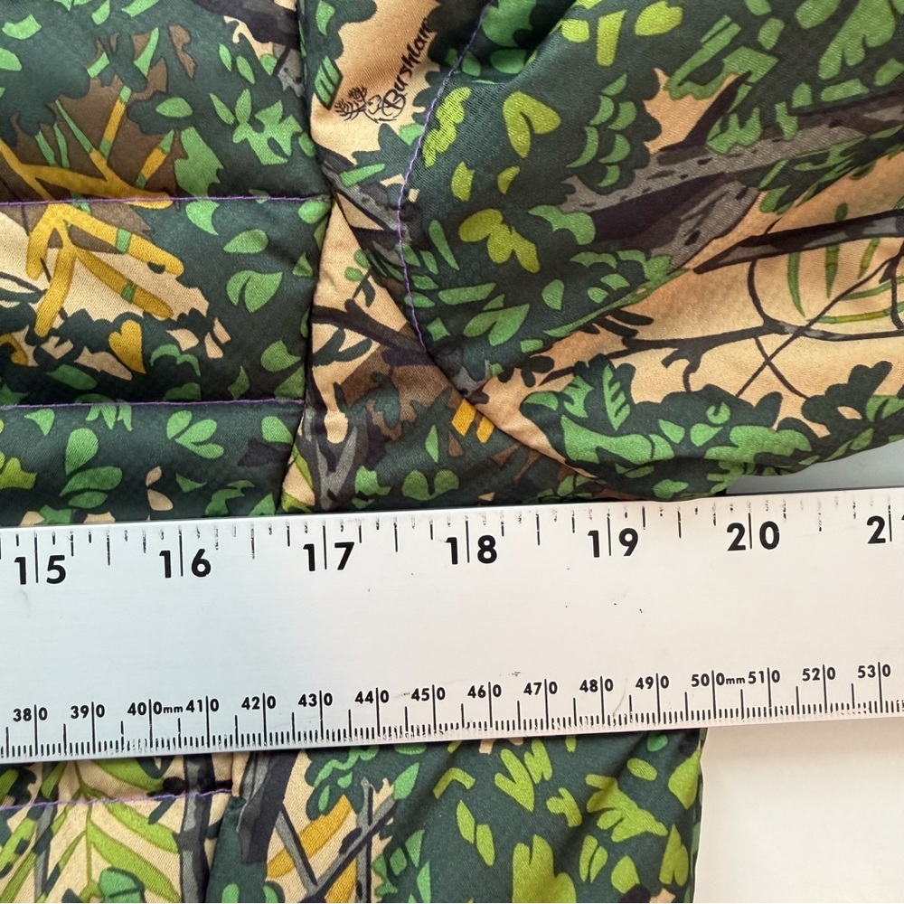 Bushlan Camo Insulated Puffer Jacket S Hooded Hunting Coat Woodland Leaf Print - Picture 7 of 14